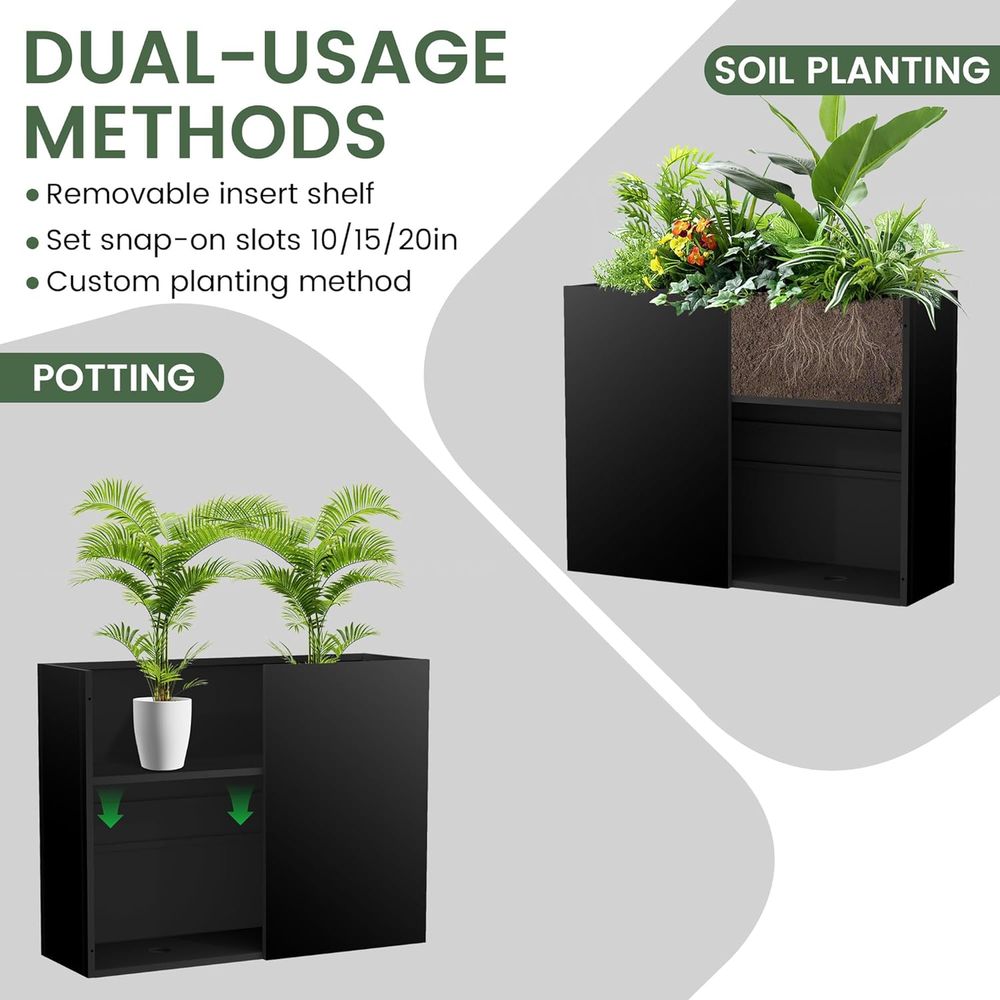 Large Outdoor Metal Planter, 3 - Plants X ulasan dan harga