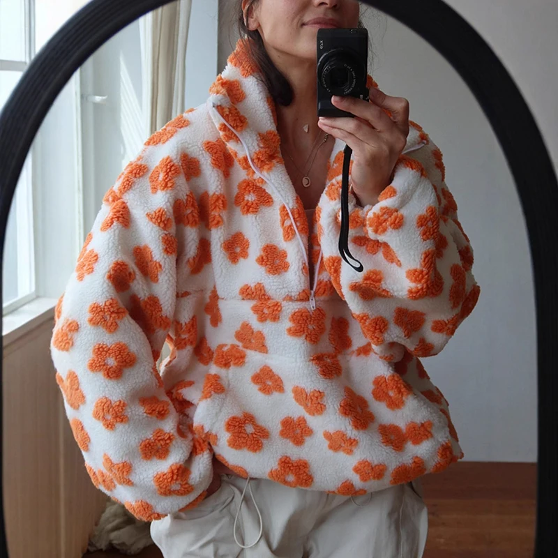 Fleece Flower Sweatshirt For W - Plant Parent Hoodie ulasan dan harga