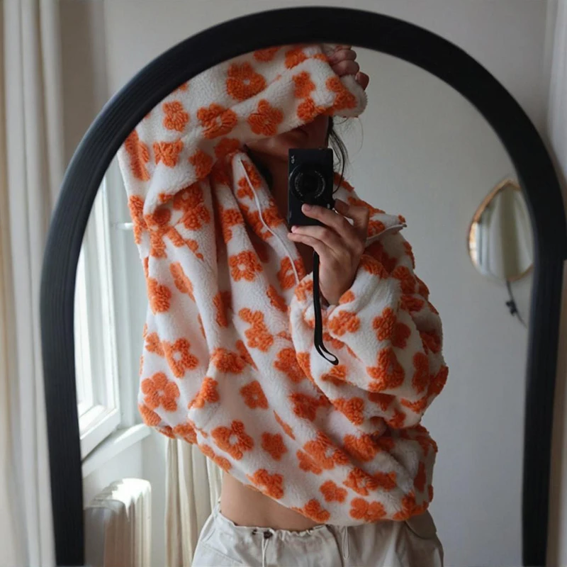 Fleece Flower Sweatshirt For W - Plant Parent Hoodie ulasan dan harga