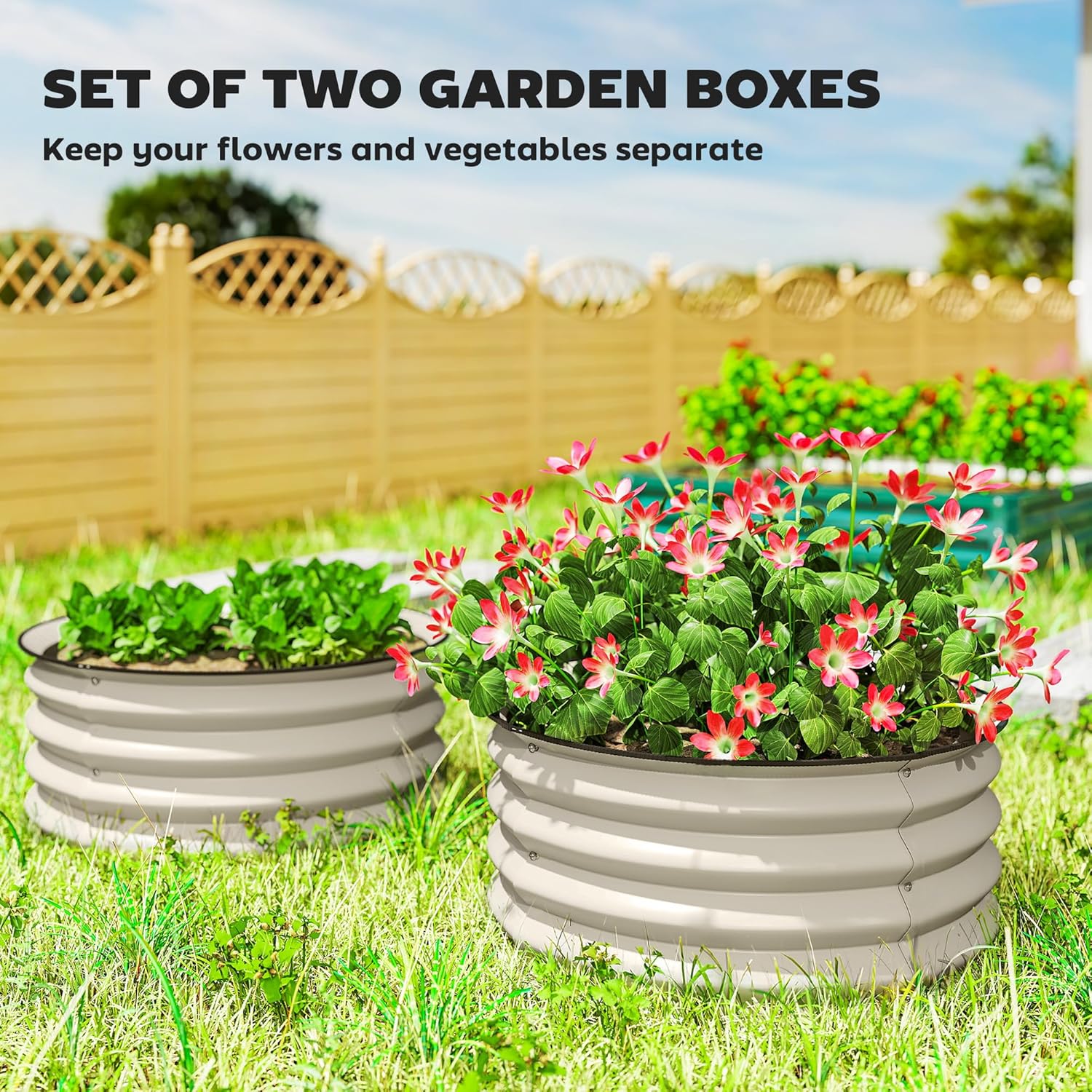 Galvanized Raised Garden Bed S - Plants X ulasan dan harga