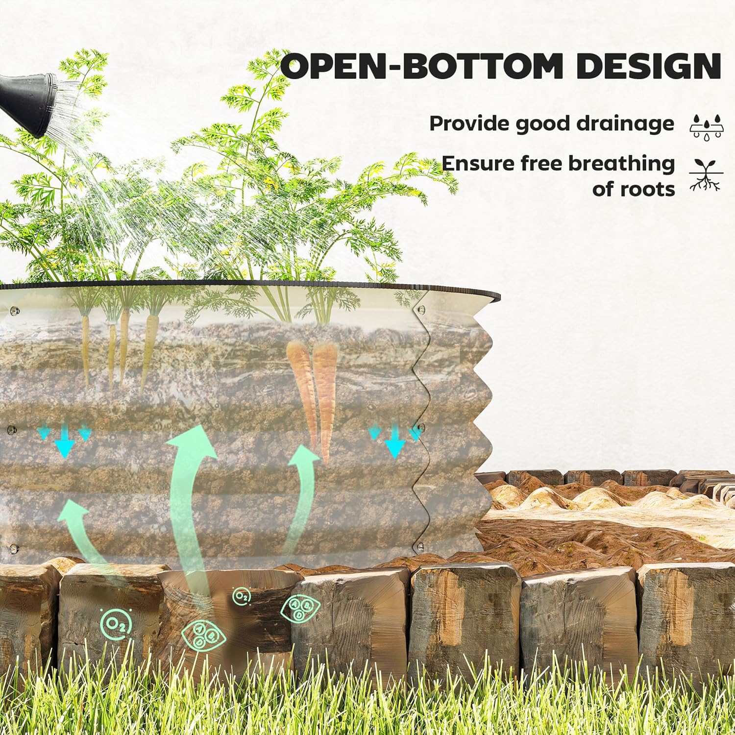 Galvanized Raised Garden Bed S - Plants X ulasan dan harga