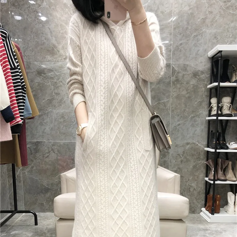 Pure Goat Cashmere Knee-Length - Plant Parent Hoodie ulasan dan harga