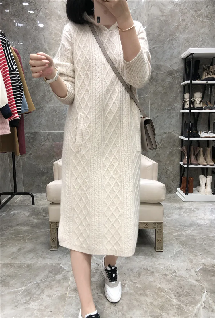 Pure Goat Cashmere Knee-Length - Plant Parent Hoodie ulasan dan harga
